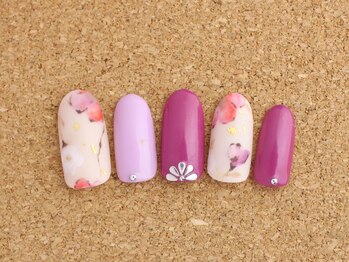 ネイルサロン ブランロール 白金店(Nail Salon Blanl'or)/パープル フラワー