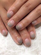 レディグリッター(Lady glitter)/グレージュ×ゴールドパーツ