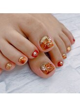 ソンリエ 青竹店(SONRiE)/フットネイルでべっ甲デザイン！