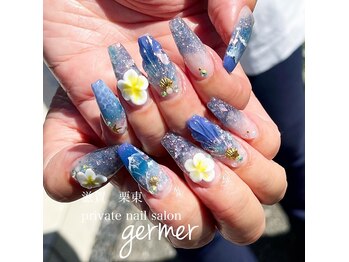 キラキラブルーの夏スカルプ★