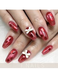 バレンタインネイル