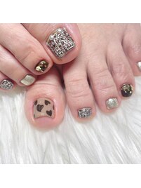 Valentine foot nail♪