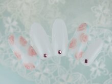 シューズネイルプロデュース/ふんわりバラのネイル　