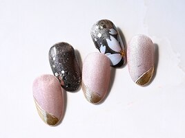桜フラワー☆くすみカラー☆和装