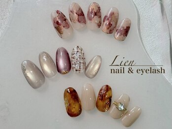 リアン(Lien)の写真/【同時施術可能お電話で予約◎】大人女性に支持される人気ネイルサロン♪トレンド/シンプル/パラジェルも◎