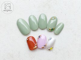 ワンカラー＆ストーンアート