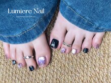 ルミエール ネイル モンナカ(Lumiere Nail Monnaka)/ボルドー/ツイード/ブラウン