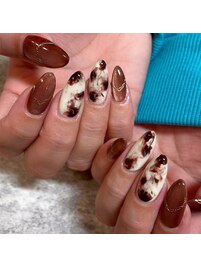 カフェオレネイル♪