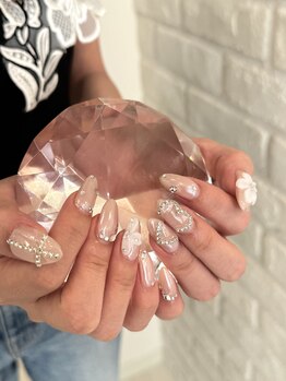 ハートチェーンネイル