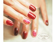 ジュジュ(Juju)/深みレッドでもやもやネイル