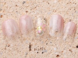 春オーロラ塗りかけネイル6480円