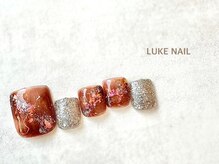 ルークネイル 恵比寿店(LUKE NAIL)/オーロラマーブルフット　春夏秋
