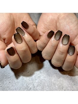 リファインネイル(refinenail)/ブラウンマグネットネイル