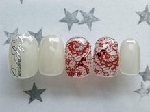 ジェミーネイル エビス(Jemiy nail ebisu)/シンプルレースビジュー8480yen
