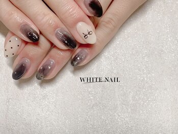 ホワイトネイル 武蔵小杉店(WHITE NAIL)/りぼんネイル/持ち込み