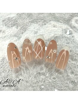 エーアンドエー 蕨店(A&A)/ガーリーリボンリボンネイル