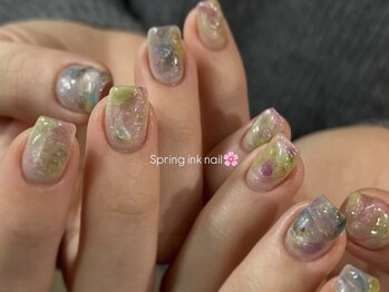 ルカ 原宿(lux)/ニュアンス春ネイル