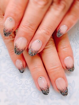 ブラックラメグラデーション☆