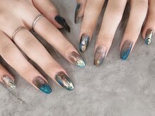 アンダースペル 桜木店(UNDER SPEL)/Blue＆miror nuance nail