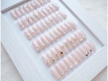 モアネイル 東岡山(moa nail)の写真/【シンプルコース4980円(初回オフ込)】100色以上から選べるカラー♪シンプルだからこそ高技術のサロンへ