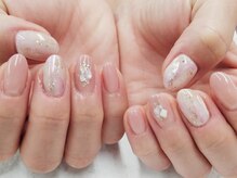 プリル ネイルアンドアイラッシュ 御幸ヶ原店(Puril NAIL&EYELASHES)/キラキラ水彩ネイル