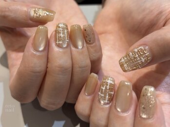 レトネイル レトネイル 大阪梅田(reto nail)/ツイード/ニュアンスネイル