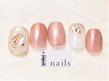 アイネイルズ 池袋店(I-nails)/ピンクマグネット天然石ネイル