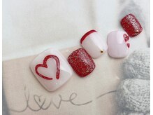 ネイルサロン&スクール ジーナ(GINA)/キラキラハートネイル