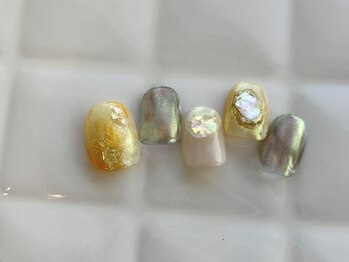 アイネイルズ 池袋店(I-nails)/イエローオーロラニュアンス