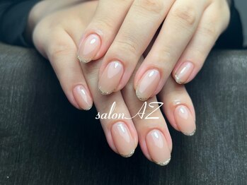サロン エージー(salon AZ)/ワンカラー+フレンチ線