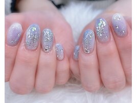 雪の結晶ネイル