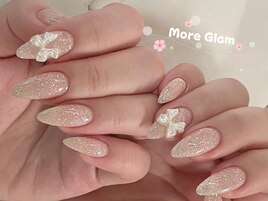 フラッシュネイル/リボン/春