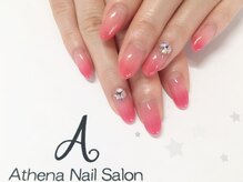 ネイルサロン アテナ(Athena)/グラデーション×Vカットネイル