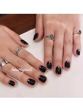 ハーティーネイル hearty nail 溝の口店/ブラックネイル