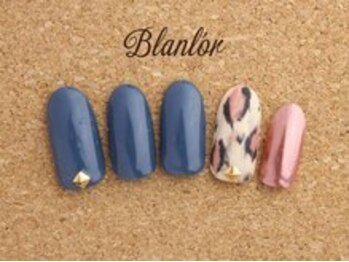 ブランロール 中目黒店(Blanl'or)/ネイビー×レオパード