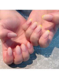 夏の細フレンチネイル！