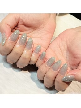 エーネイルサロン プラーカ本店(A-Nail Salon)/グレーなマグネットネイル