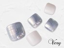 爽やかチェックネイル