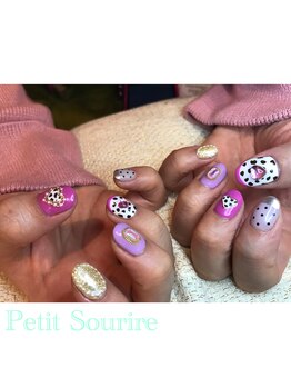 プティットスリール 西尾店(Petit Sourire)/【アートフリー】ガーリーネイル
