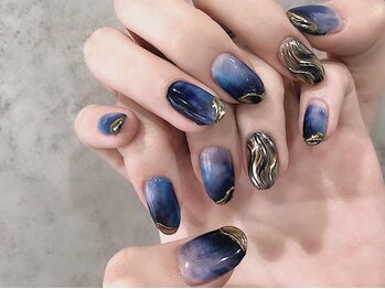 アンダースペル 桜木店(UNDER SPEL)/purpleBlue nail