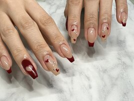 ハートフレンチネイル