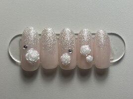 バラ/ラメグラデーション/春