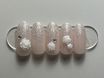 ジョアネイル(JOA Nail)/バラ/ラメグラデーション/春