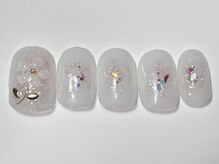 ネイルメゾン 渋谷店(NAIL MAISON)/ラメチークお花ぷっくり¥6500