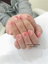 プライベート ネイルサロン マーマ(murmur)/春カラー塗りかけネイル