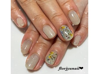 ドライフラワーnail