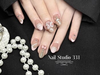 サンサンイチ 関内店(331)/ガーリーネイル☆レース×リボン