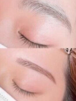 アイラッシュ アズリア(eyelash Azuria)の写真/【眉WAX＋間引き】骨格似合せアイブロウワックスができるサロン★メンズにもおすすめ♪美しい美眉に◎