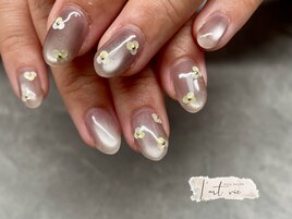 シンプルアート×ホログラム花