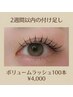 前回来店日から【2週間以内】付け足しボリュームラッシュ100本まで ￥4,000